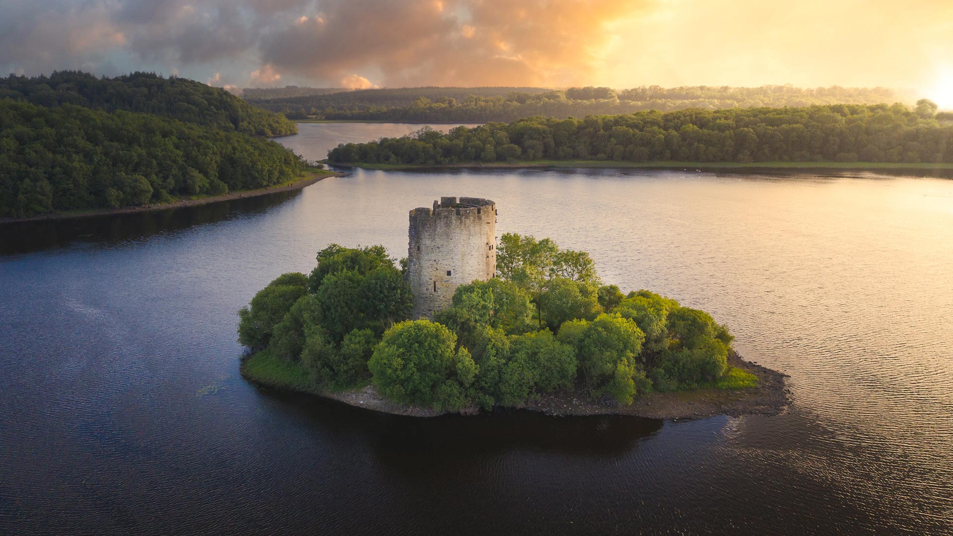 Cloughoughter Castle in Lough Oughter