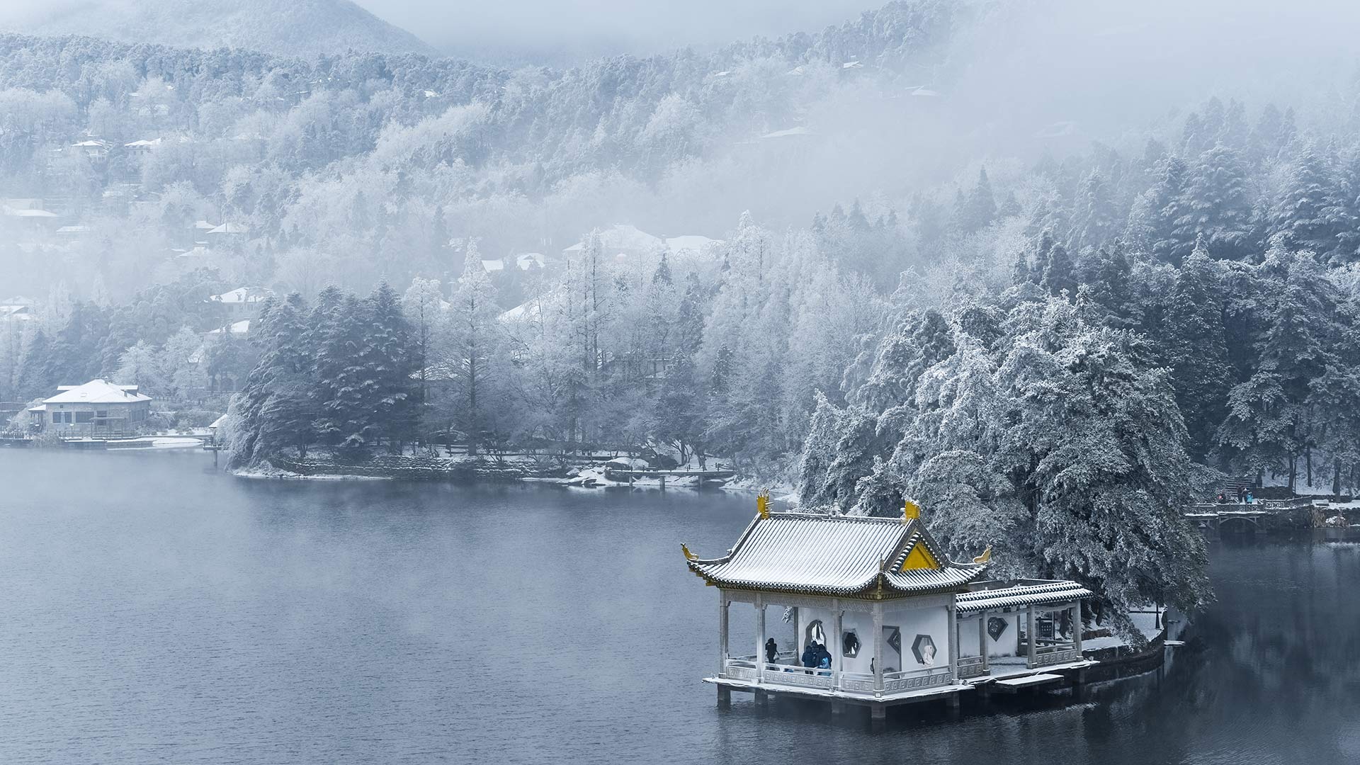 Beautiful winter landscape on Lushan