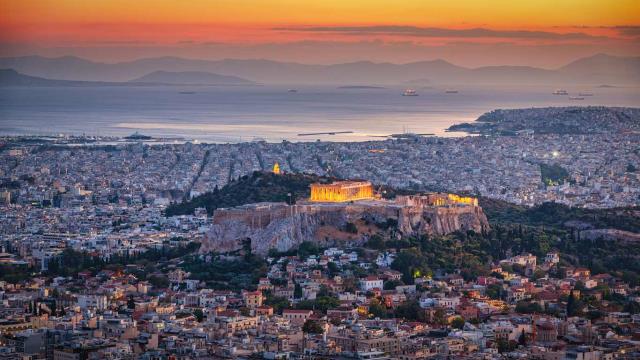 View over Athens and the Acropolis
