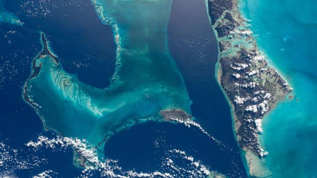 从国际空间站拍摄的巴哈马群岛