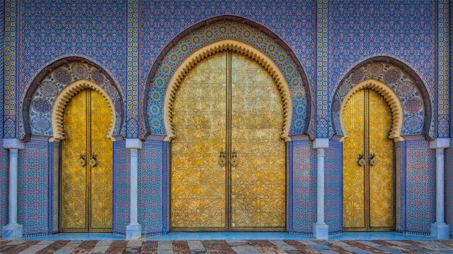 The gates of the Royal Palace (Dar El Makhzen) in Fez